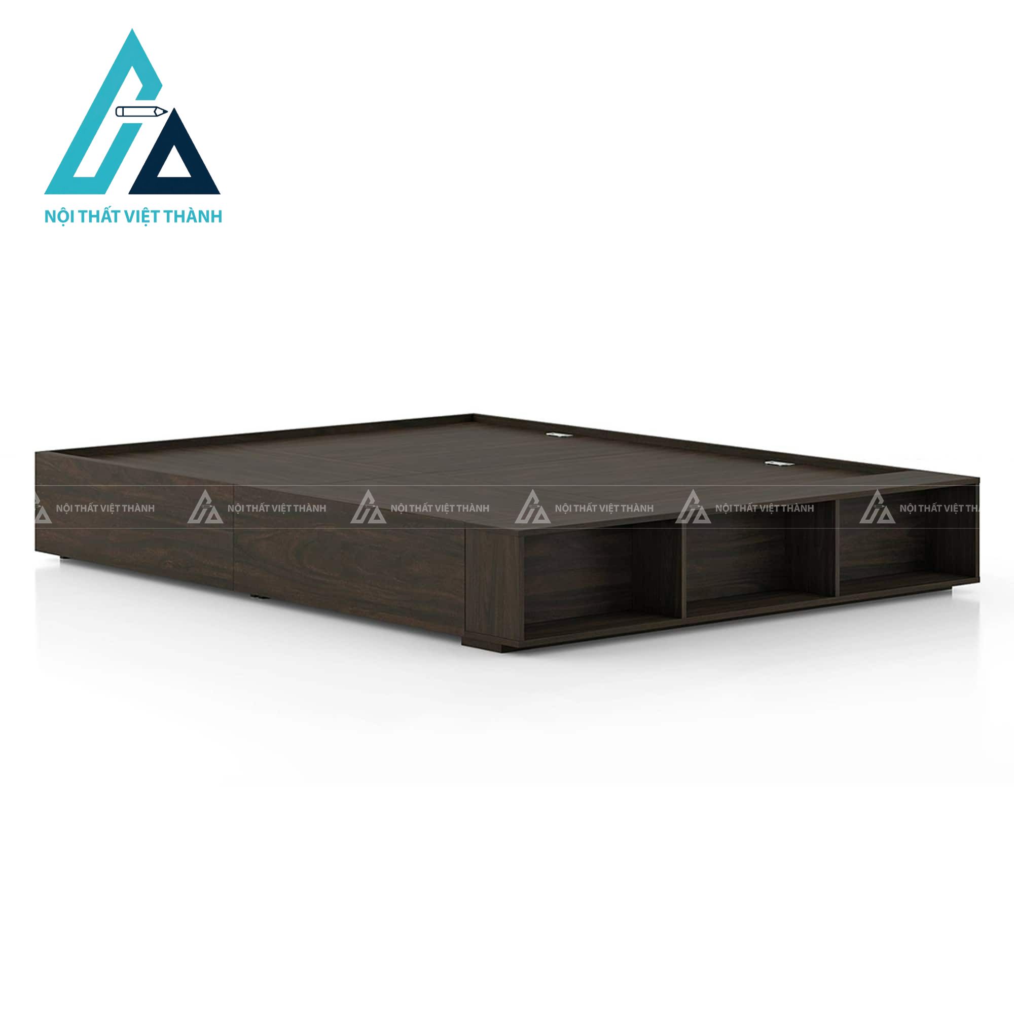Giường ngủ MDF tích hợp khoang chứa đồ tiện ích phong cách hiện đại 1