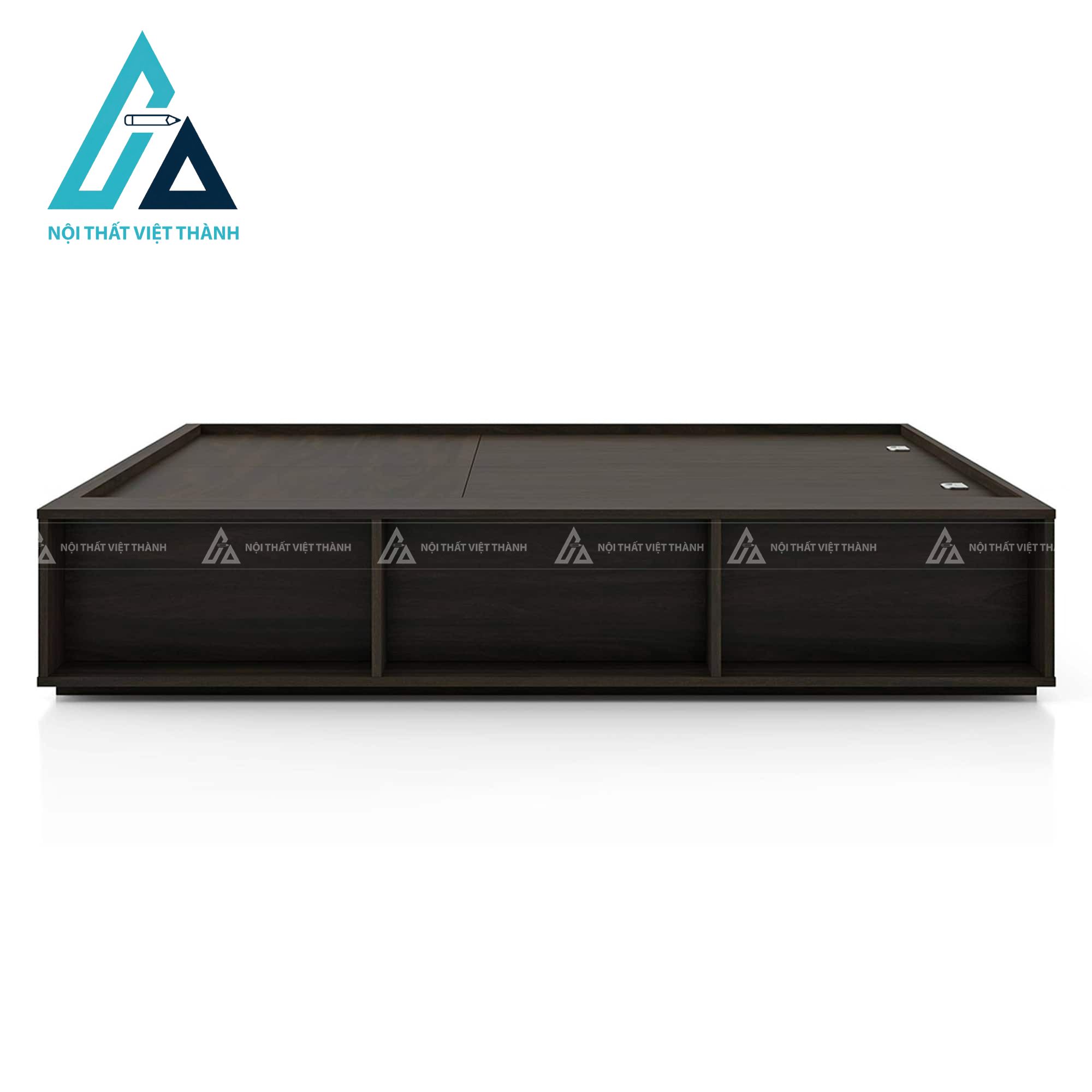 Giường ngủ MDF tích hợp khoang chứa đồ tiện ích phong cách hiện đại 2