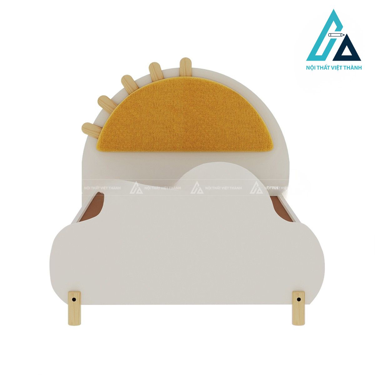 Giường ngủ trẻ em gỗ công nghiệp thiết kế hình mặt trời sáng tạo 2