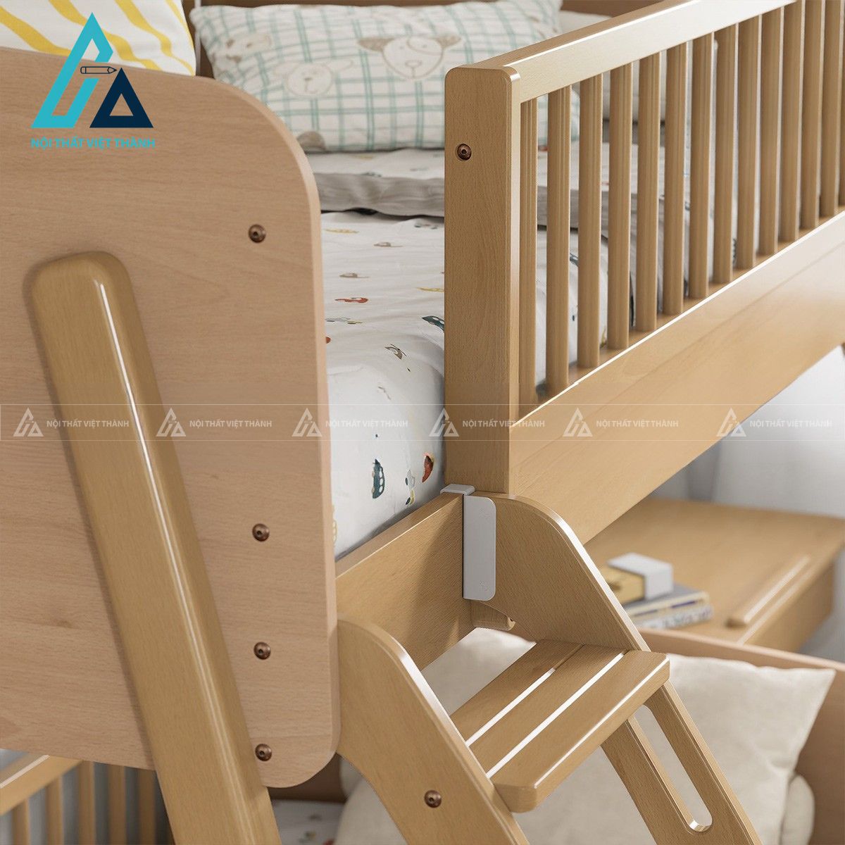Giường tầng gỗ thiết kế hiện đại cho phòng trẻ em 5