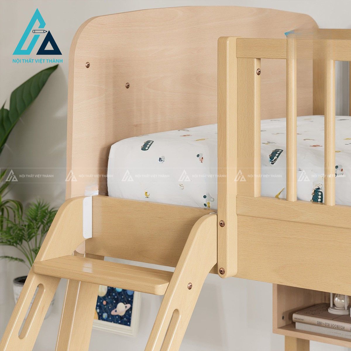 Giường tầng gỗ thiết kế hiện đại cho phòng trẻ em 6