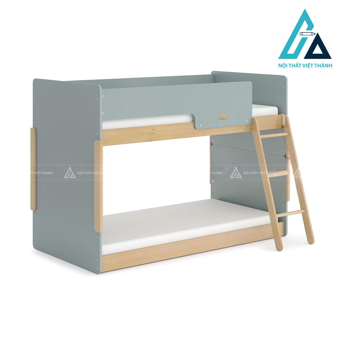 Giường tầng trẻ em gỗ tự nhiên thiết kế hiện đại có thể tách thành hai giường đơn 2