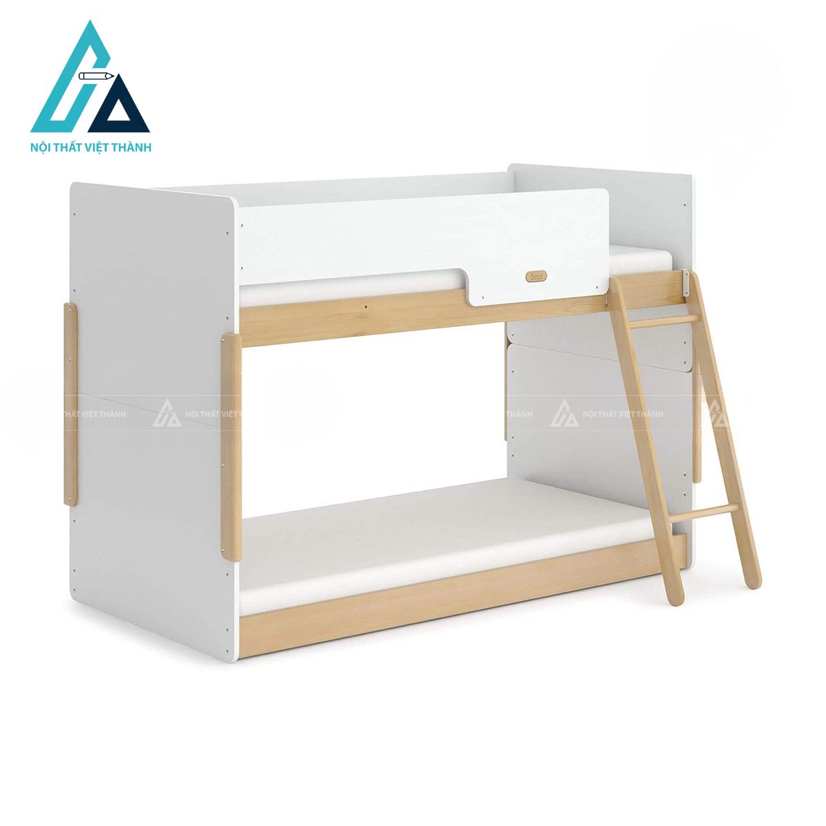 Giường tầng trẻ em gỗ tự nhiên thiết kế hiện đại có thể tách thành hai giường đơn 3