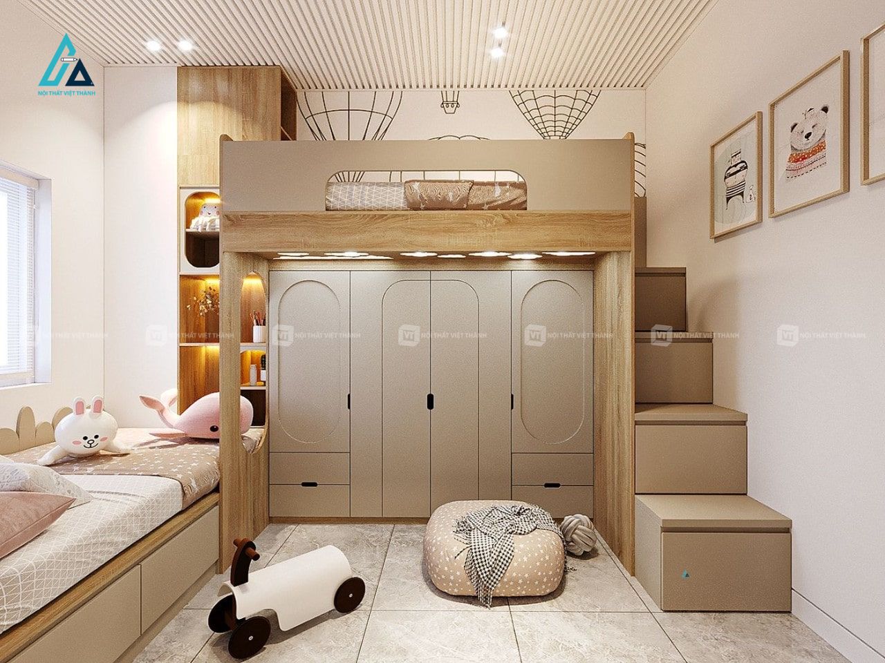 Phòng ngủ hiện đại và tiện dụng cho trẻ em