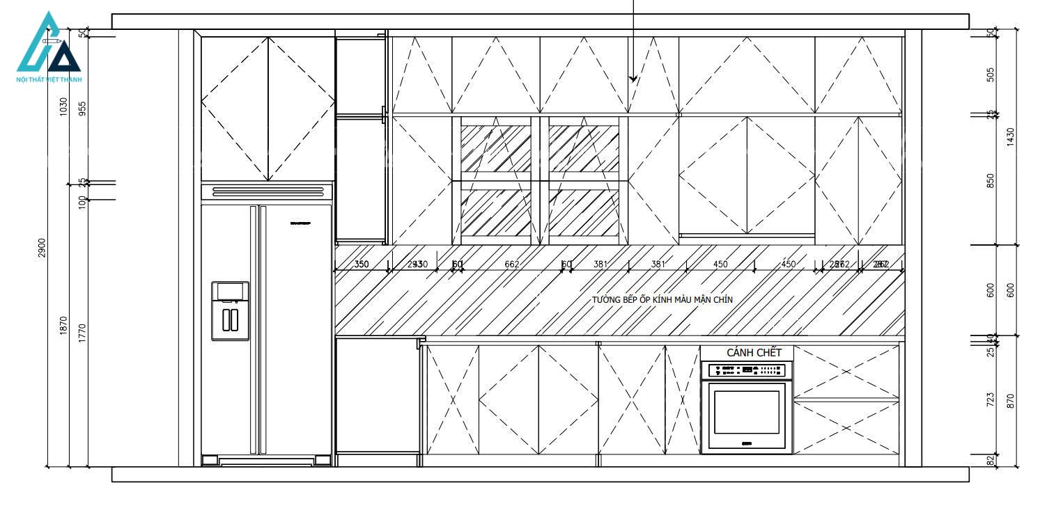 Kích thước bếp tiêu chuẩn
