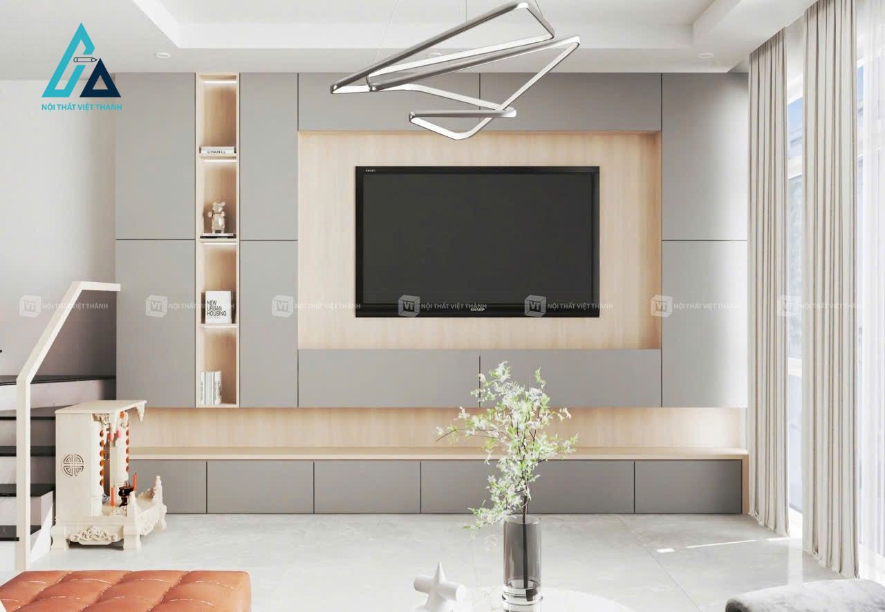 Thiết kế nội thất phòng khách hiện đại sang trọng