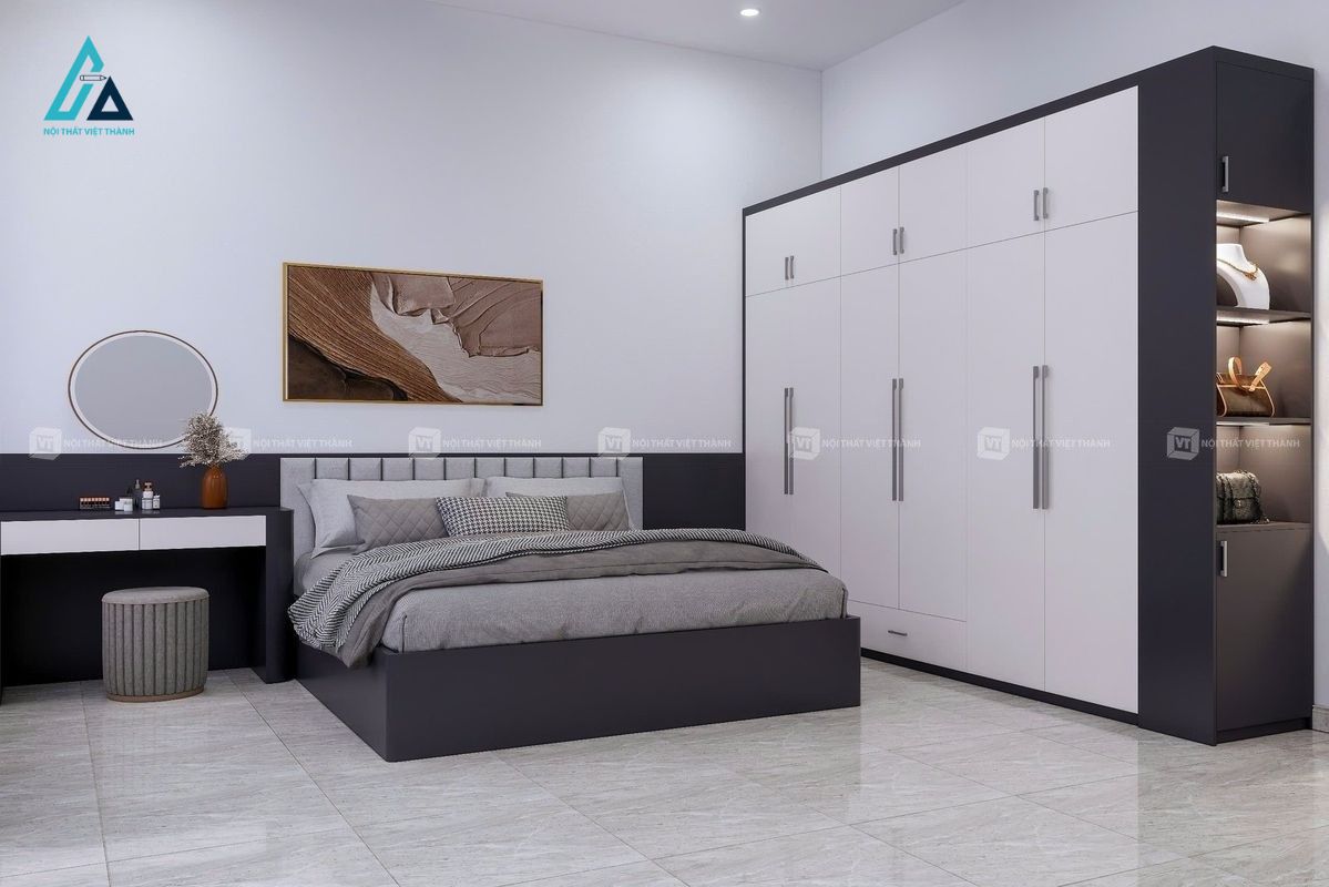 Thiết kế thi công combo nội thất phòng ngủ nhà phố chuyên nghiệp