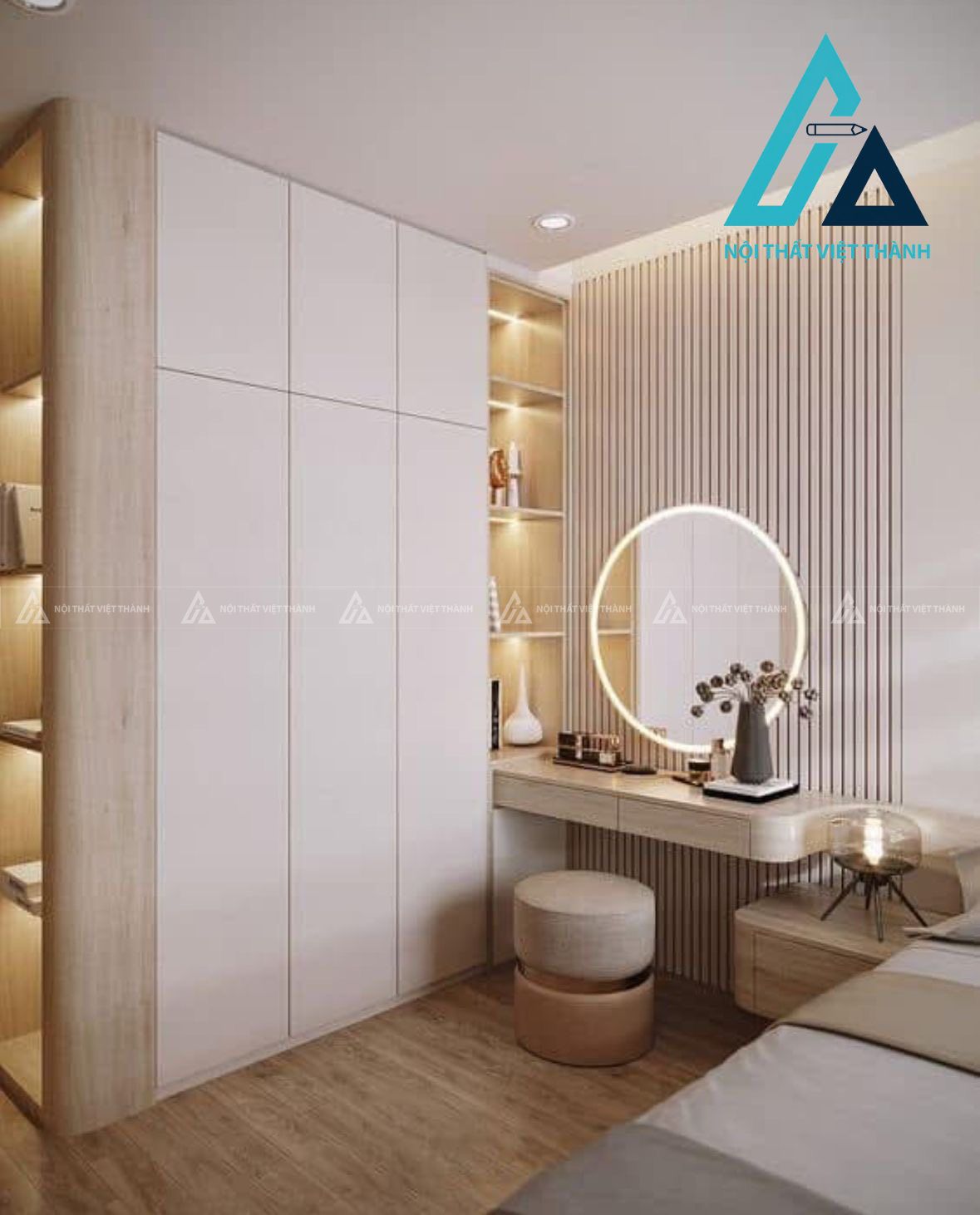 Thiết kế thi công nội thất 2 phòng ngủ chú Hữu Phước Ninh Kiều Cần Thơ 15