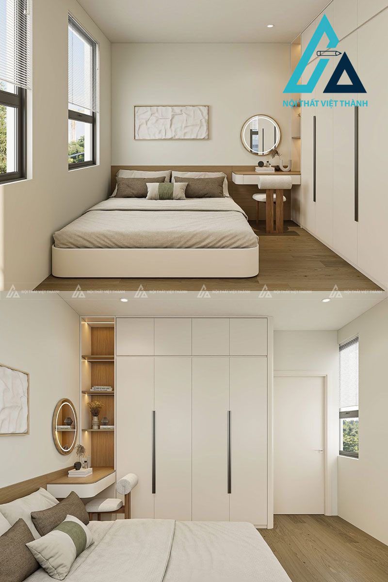 Thiết kế thi công nội thất 2 phòng ngủ chú Hữu Phước Ninh Kiều Cần Thơ 9