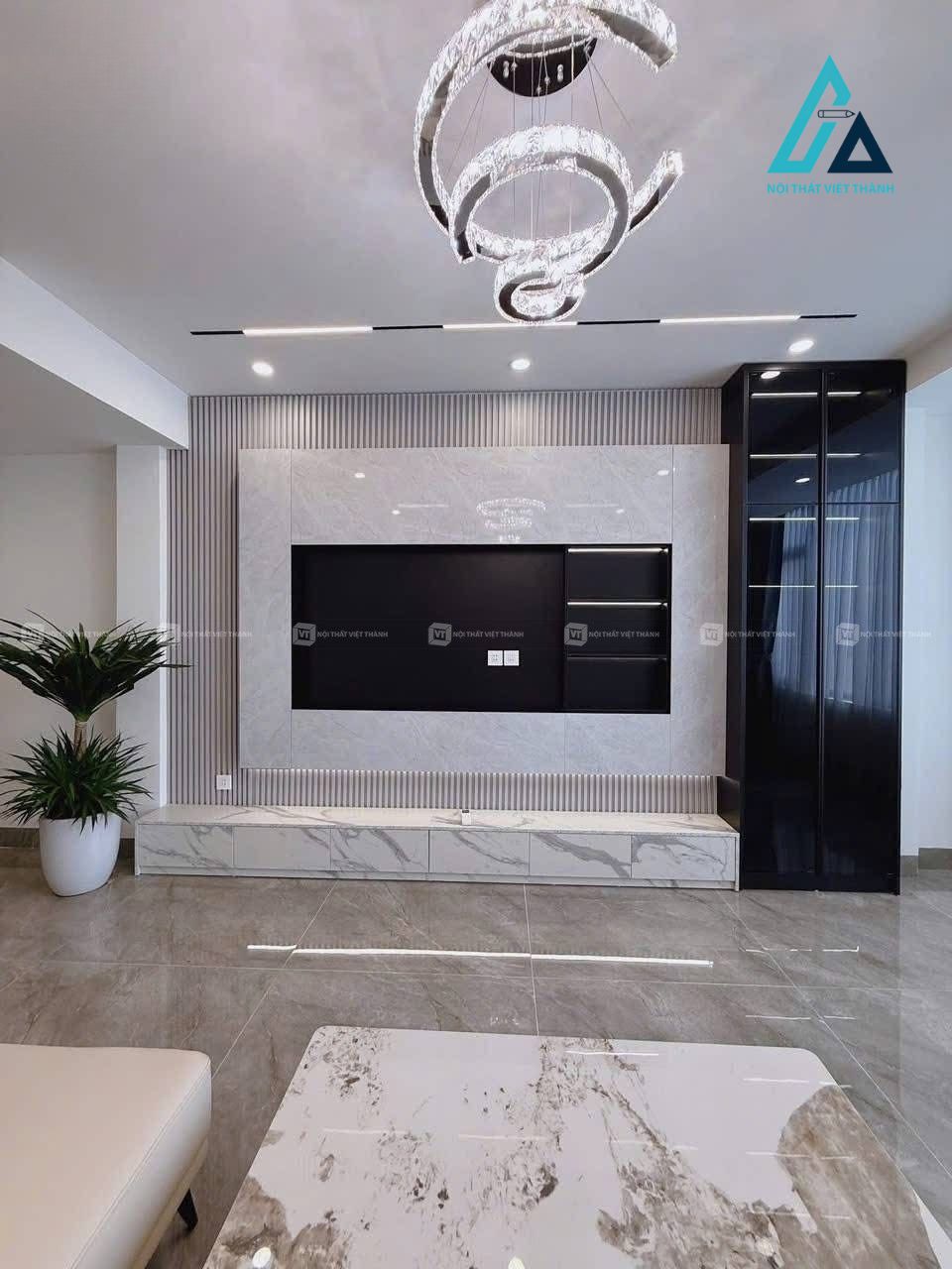 Thiết kế thi công nội thất phòng khách biệt thự chi phí hợp lý