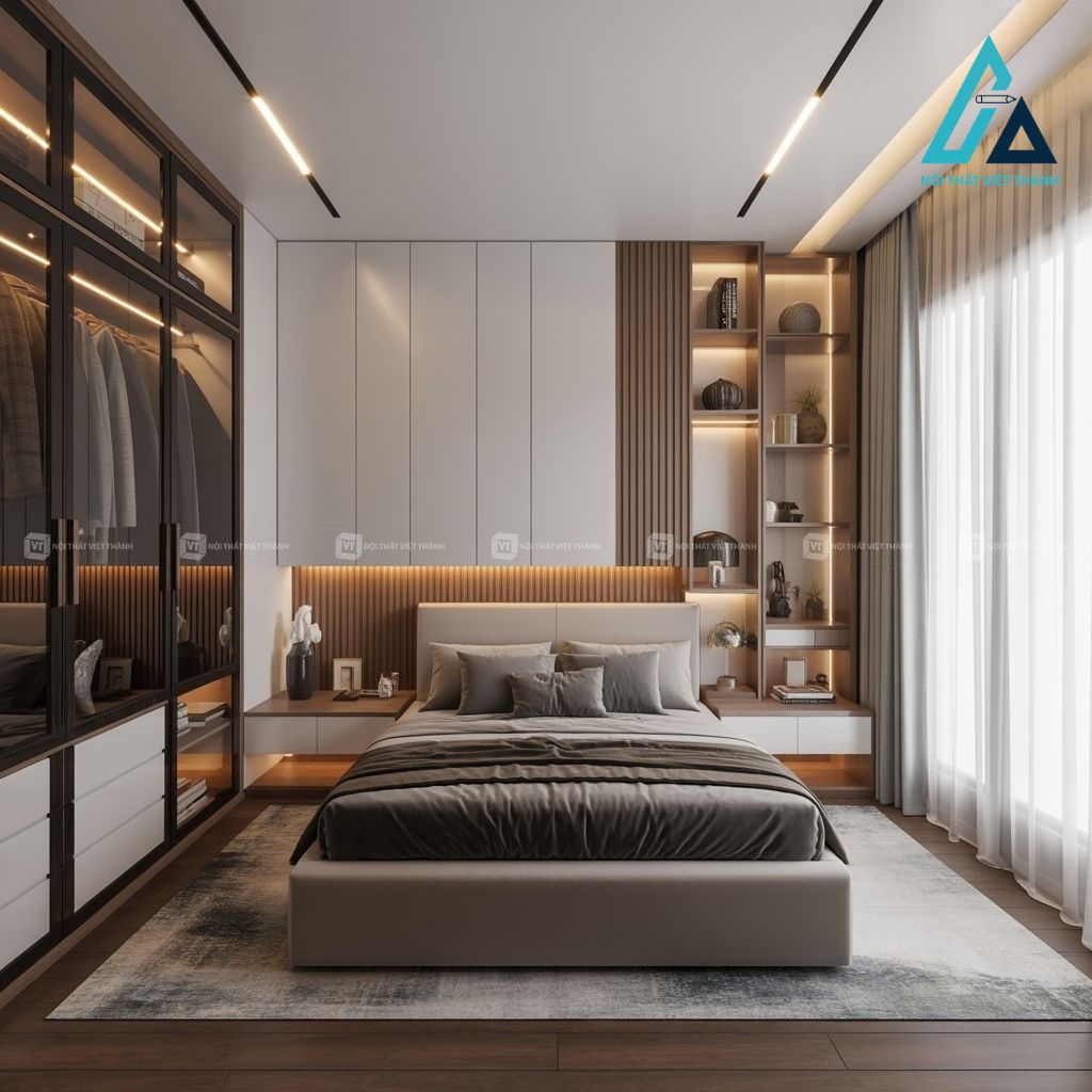 Thiết kế thi công nội thất phòng ngủ biệt thự trọn gói chuyên nghiệp