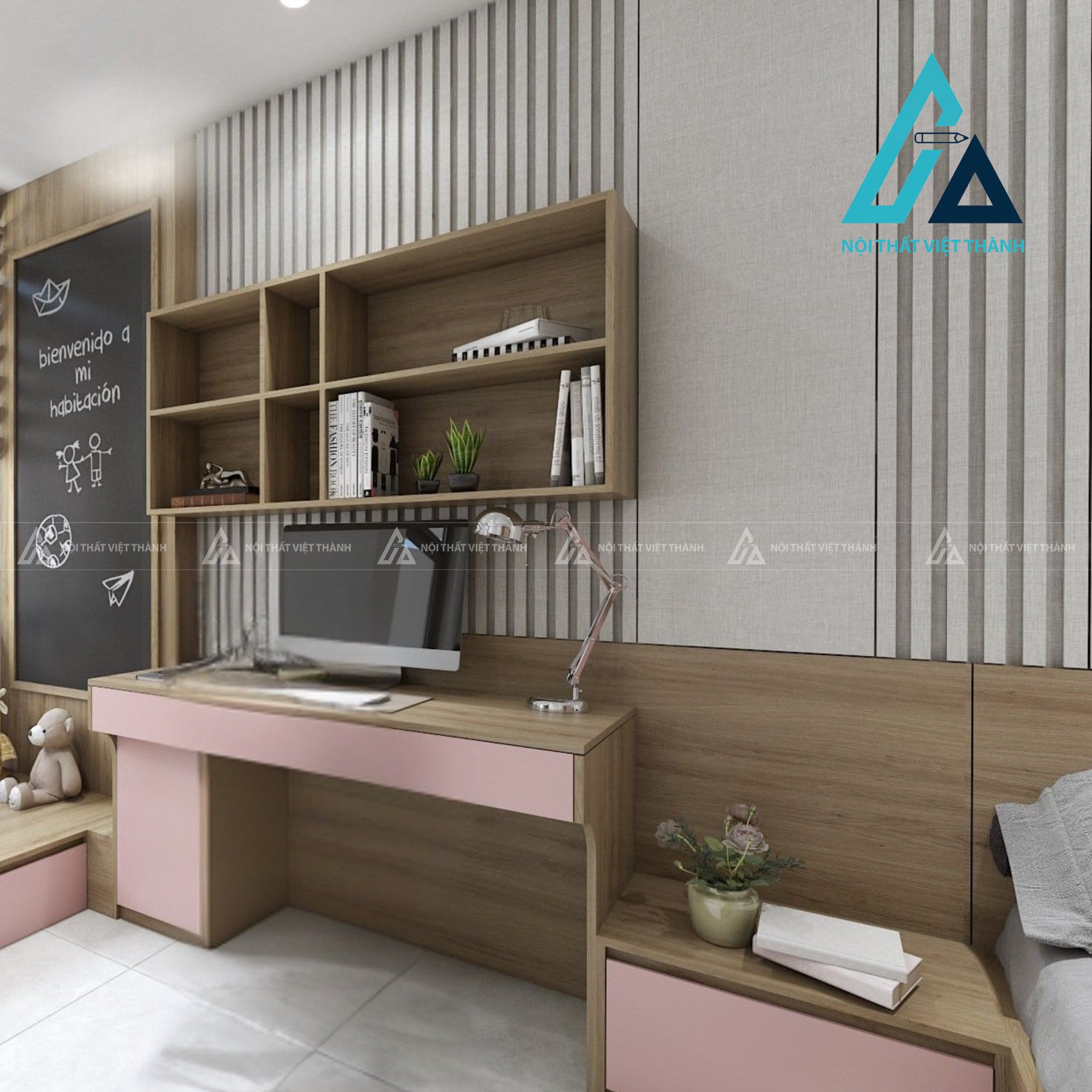 Thiết kế thi công nội thất phòng ngủ chị Bích Thùy Nha Trang Khánh Hòa 2