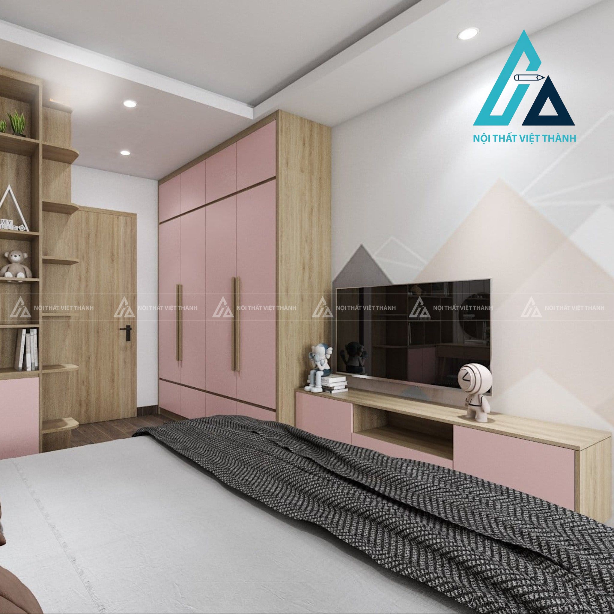 Thiết kế thi công nội thất phòng ngủ chị Bích Thùy Nha Trang Khánh Hòa 3