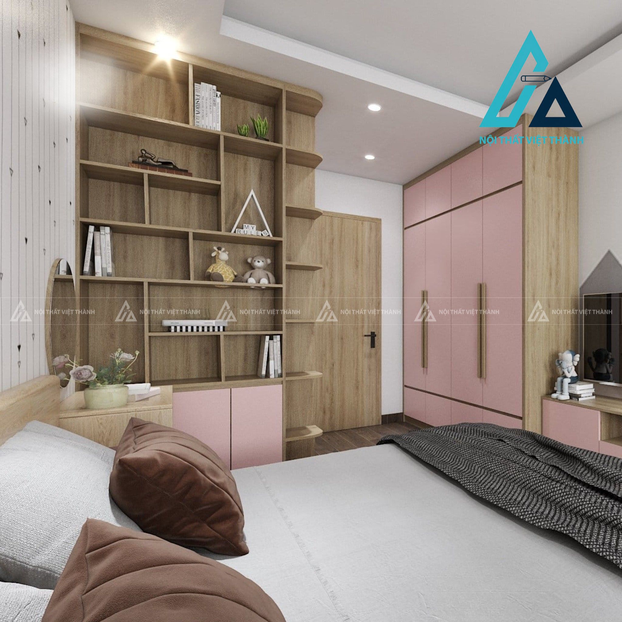 Thiết kế thi công nội thất phòng ngủ chị Bích Thùy Nha Trang Khánh Hòa 4