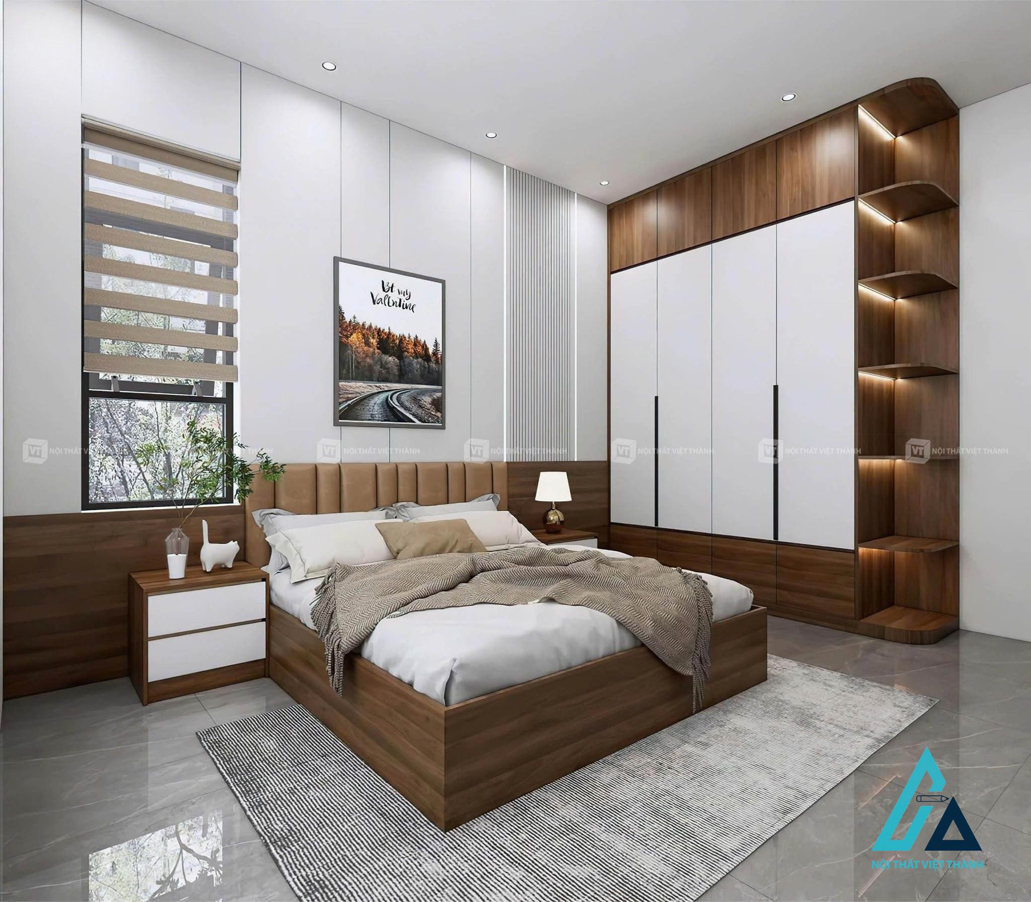 Thiết kế thi công nội thất phòng ngủ nhà phố đẹp