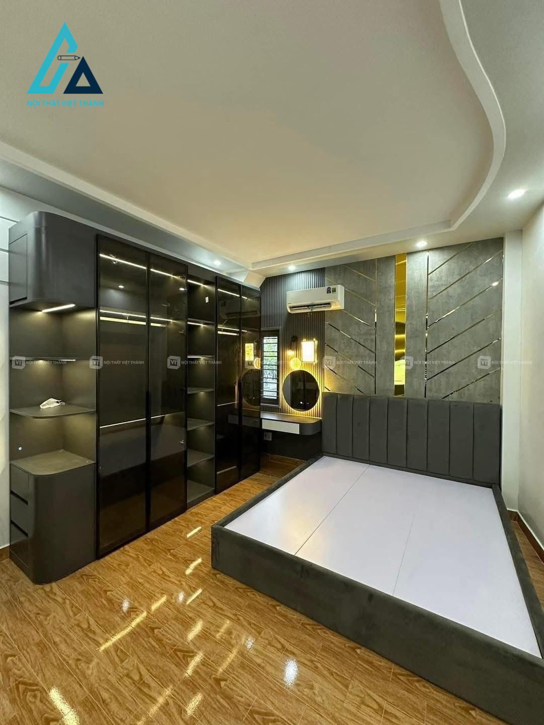 Thiết kế thi công nội thất phòng ngủ nhà phố hiện đại