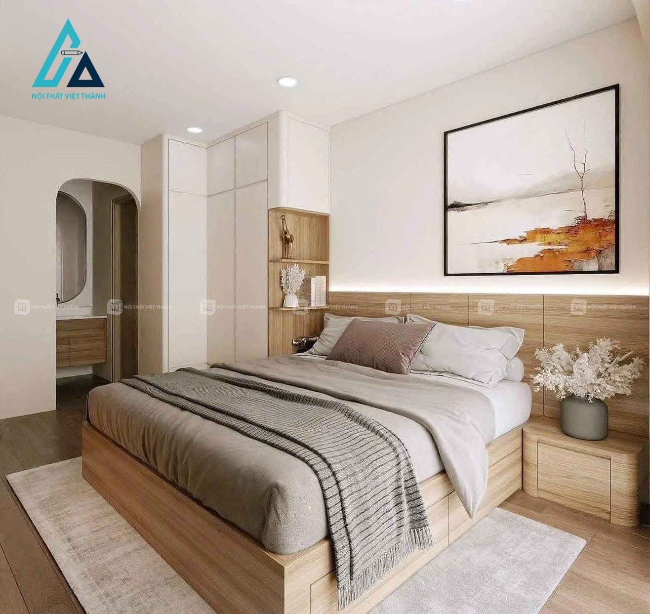 Thiết kế thi công nội thất phòng ngủ nhà phố theo phong cách phù hợp với gia chủ