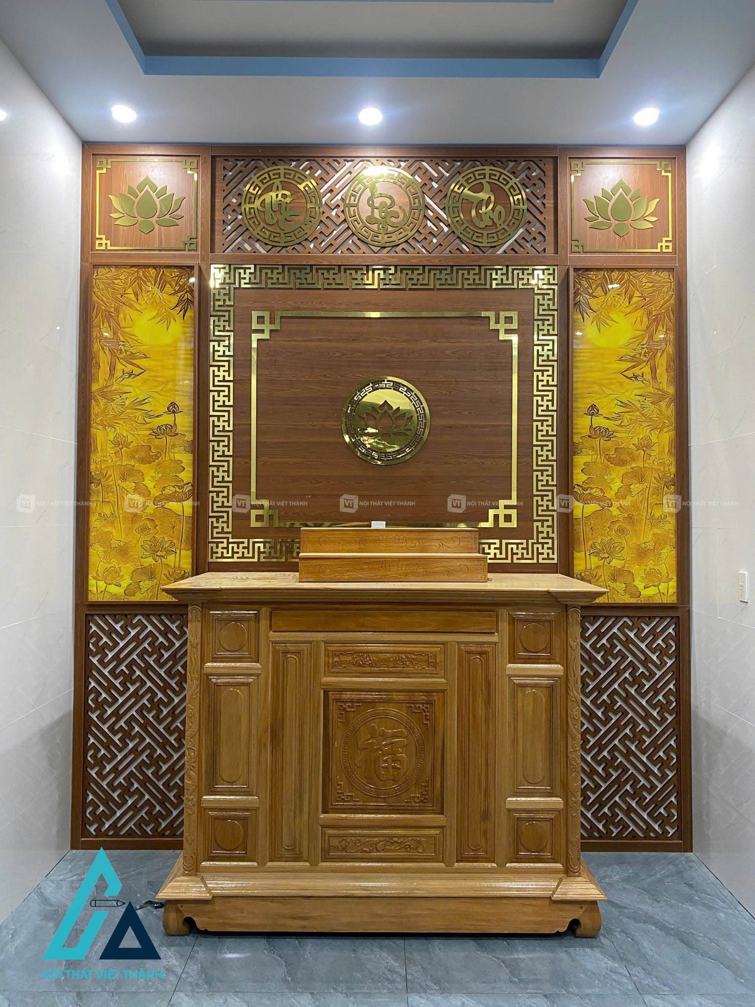 Thiết kế thi công nội thất phòng thờ nhà phố chuyên nghiệp