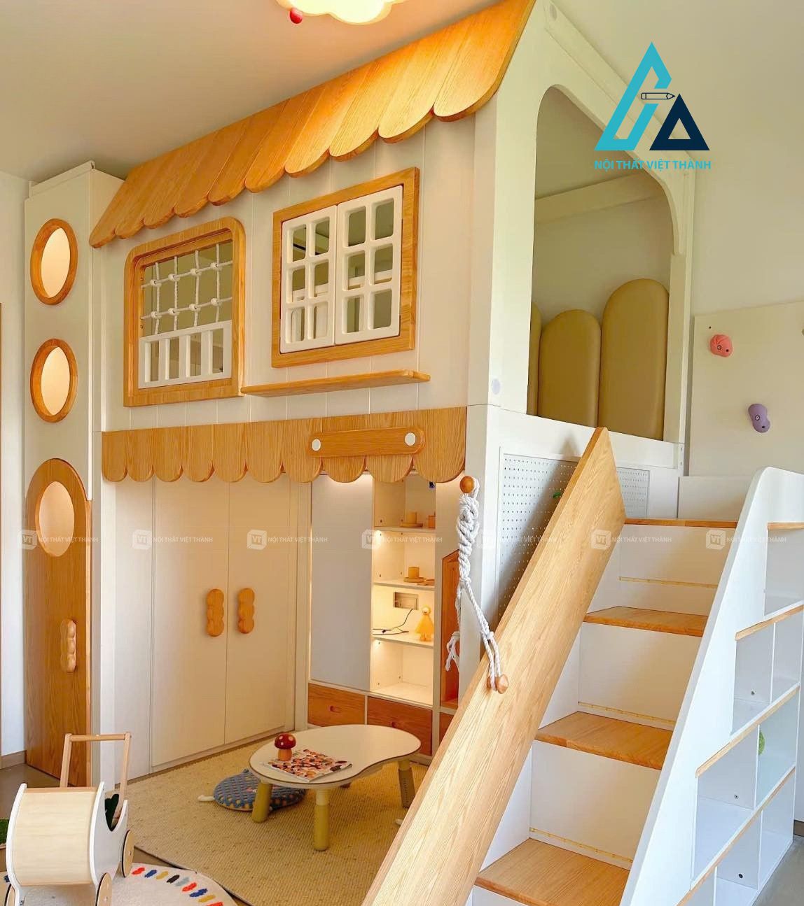 Thiết kế thi công nội thất phòng trẻ em ấm áp hiện đại