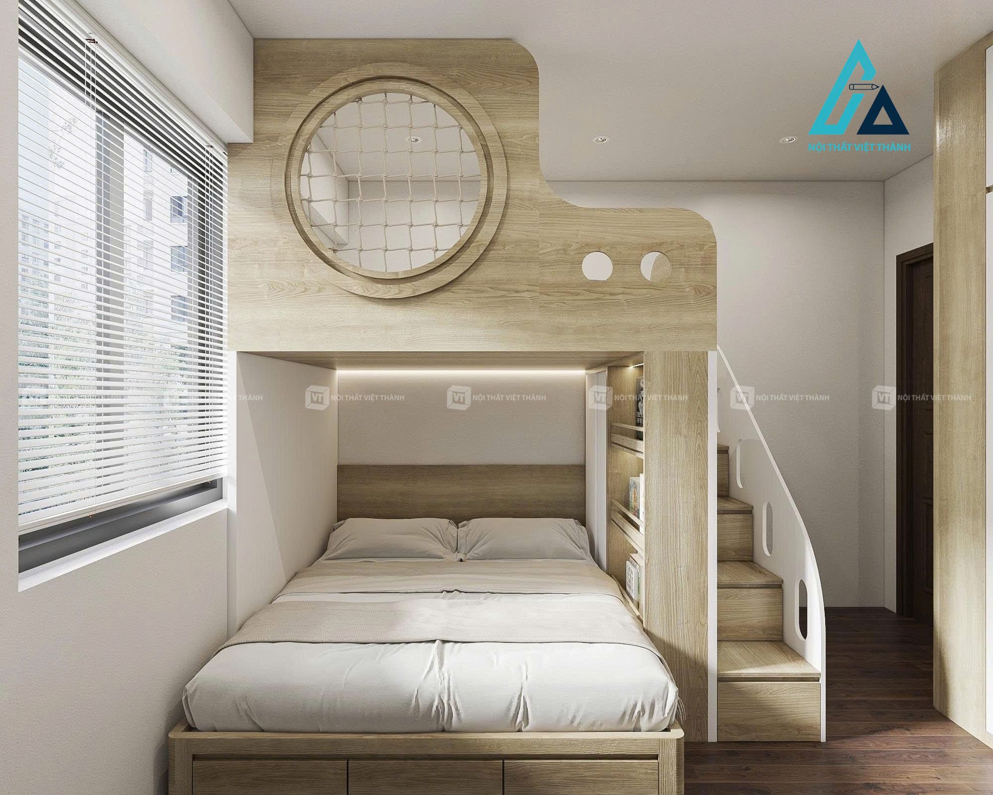 Thiết kế thi công nội thất phòng trẻ em thiết kế tối ưu diện tích