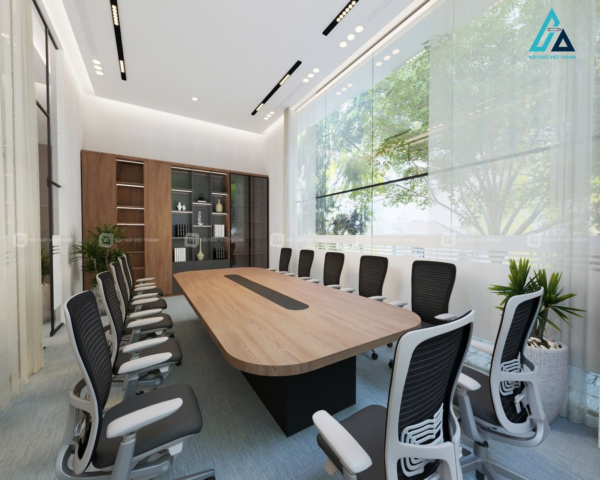 Thiết kế thi công nội thất văn phòng phong cách hiện đại