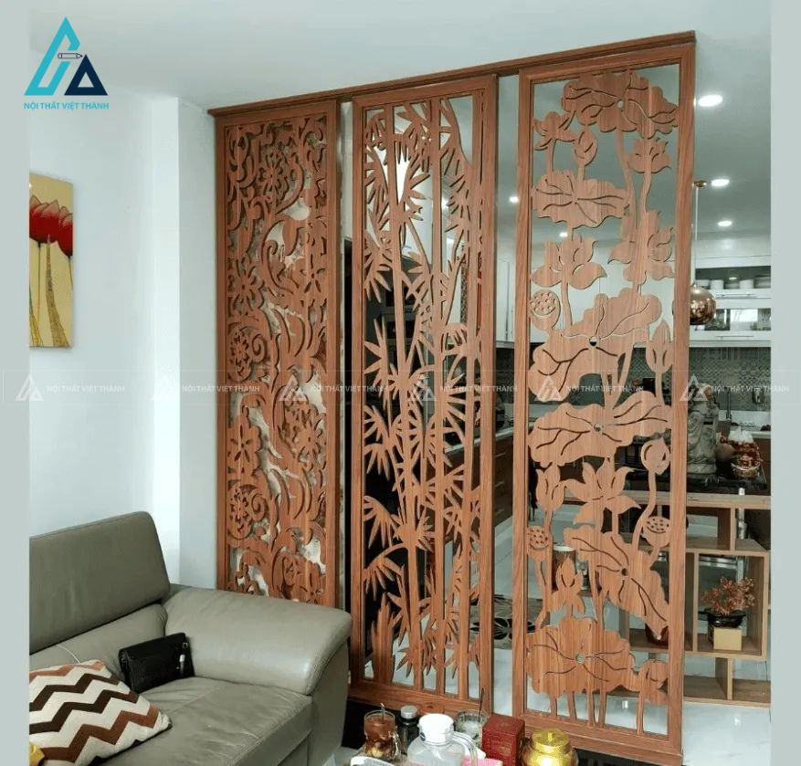 Mẫu vách ngăn trang trí cho căn hộ nhỏ