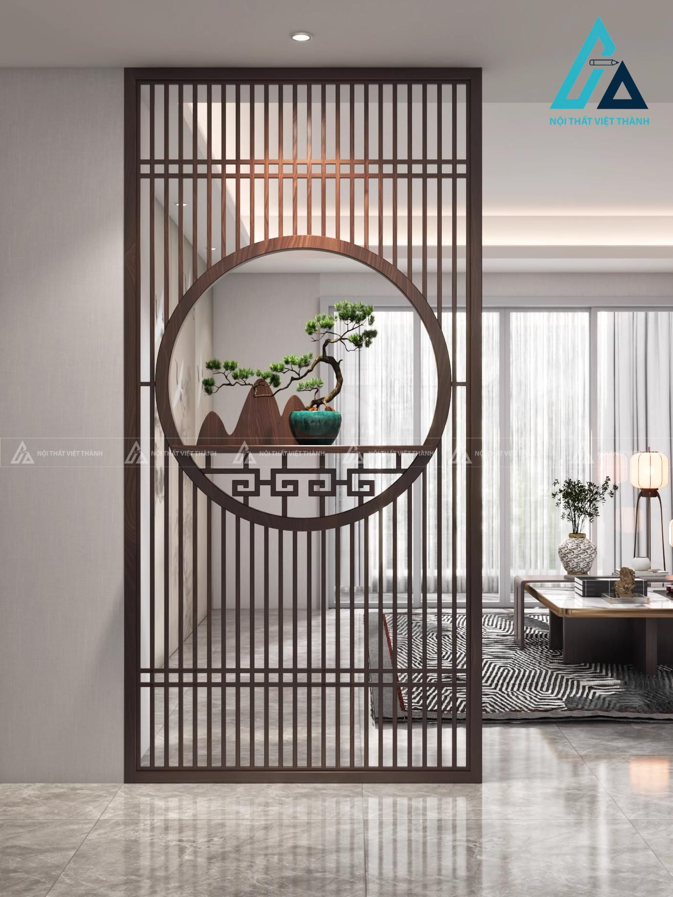 Mẫu vách ngăn trang trí phong cách tân cổ điển