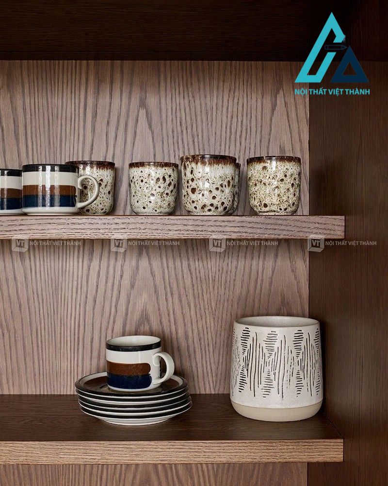 Tủ bếp gỗ sồi tự nhiên phong cách hiện đại 2