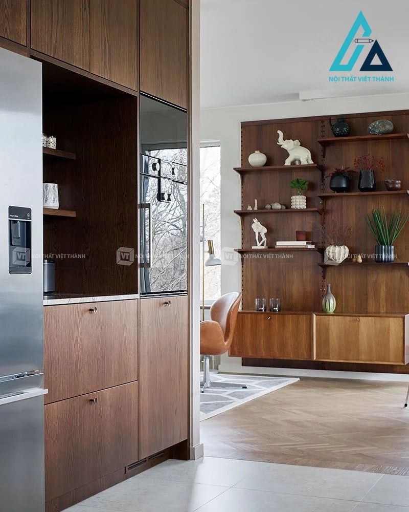 Tủ bếp gỗ sồi tự nhiên phong cách hiện đại 5