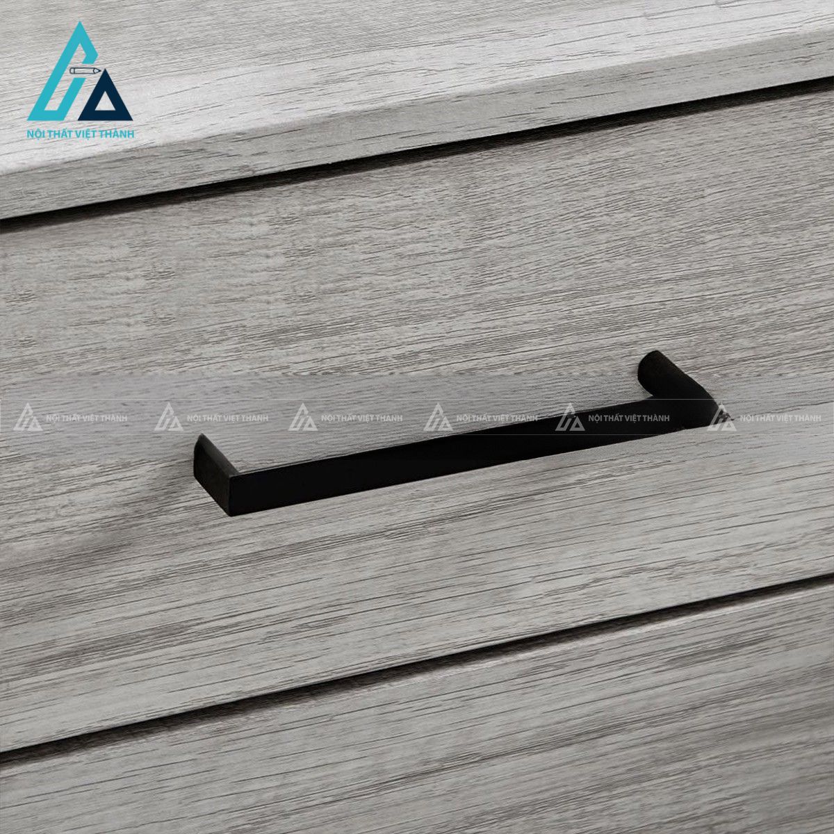 Tủ đầu giường gỗ MDF 3 ngăn kéo vân gỗ sồi xám hiện đại 3