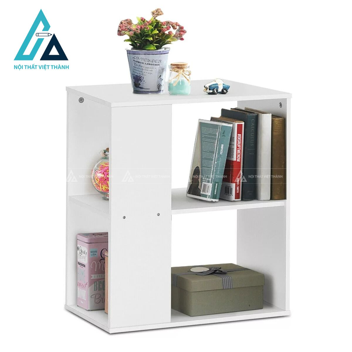 Tủ đầu giường MDF 2 tầng kệ mở tiện lợi phong cách hiện đại 1