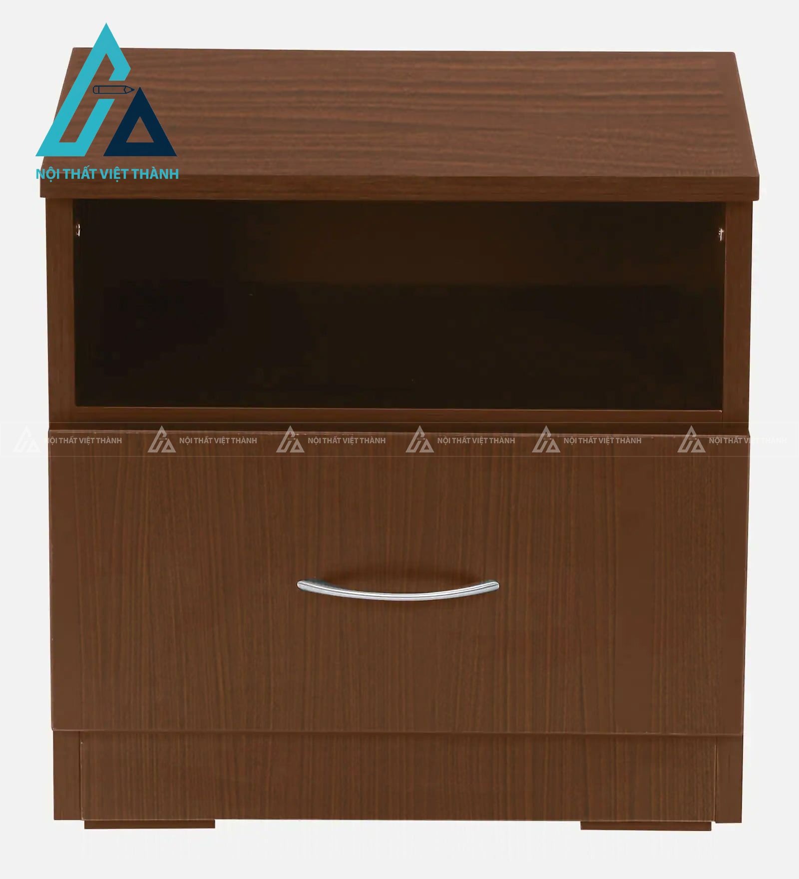 Tủ đầu giường MDF vân gỗ óc chó 1 ngăn kéo hiện đại nhỏ gọn tiện dụng 1