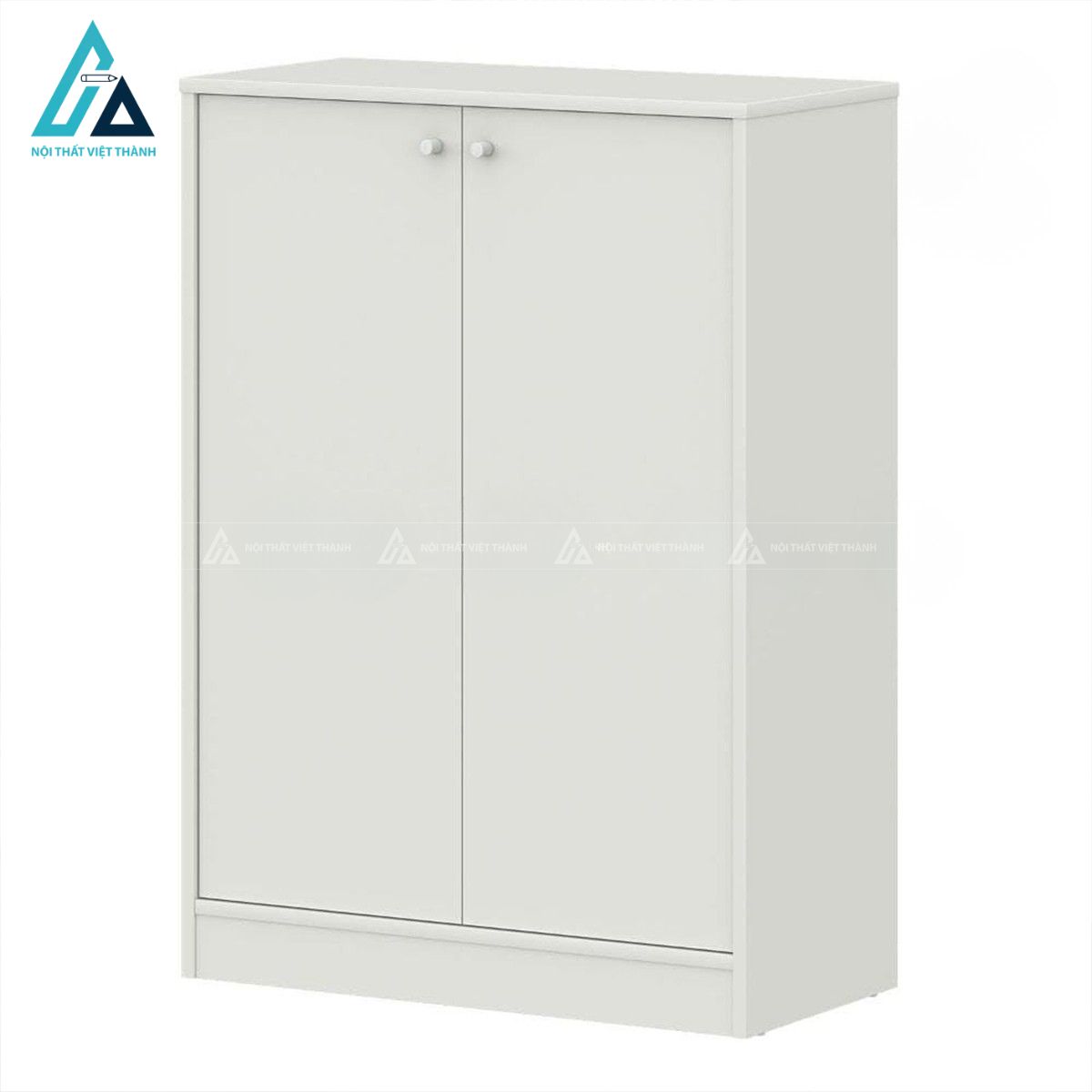 Tủ giày dép gỗ MDF 2 cánh màu trắng hiện đại cho lối vào 2