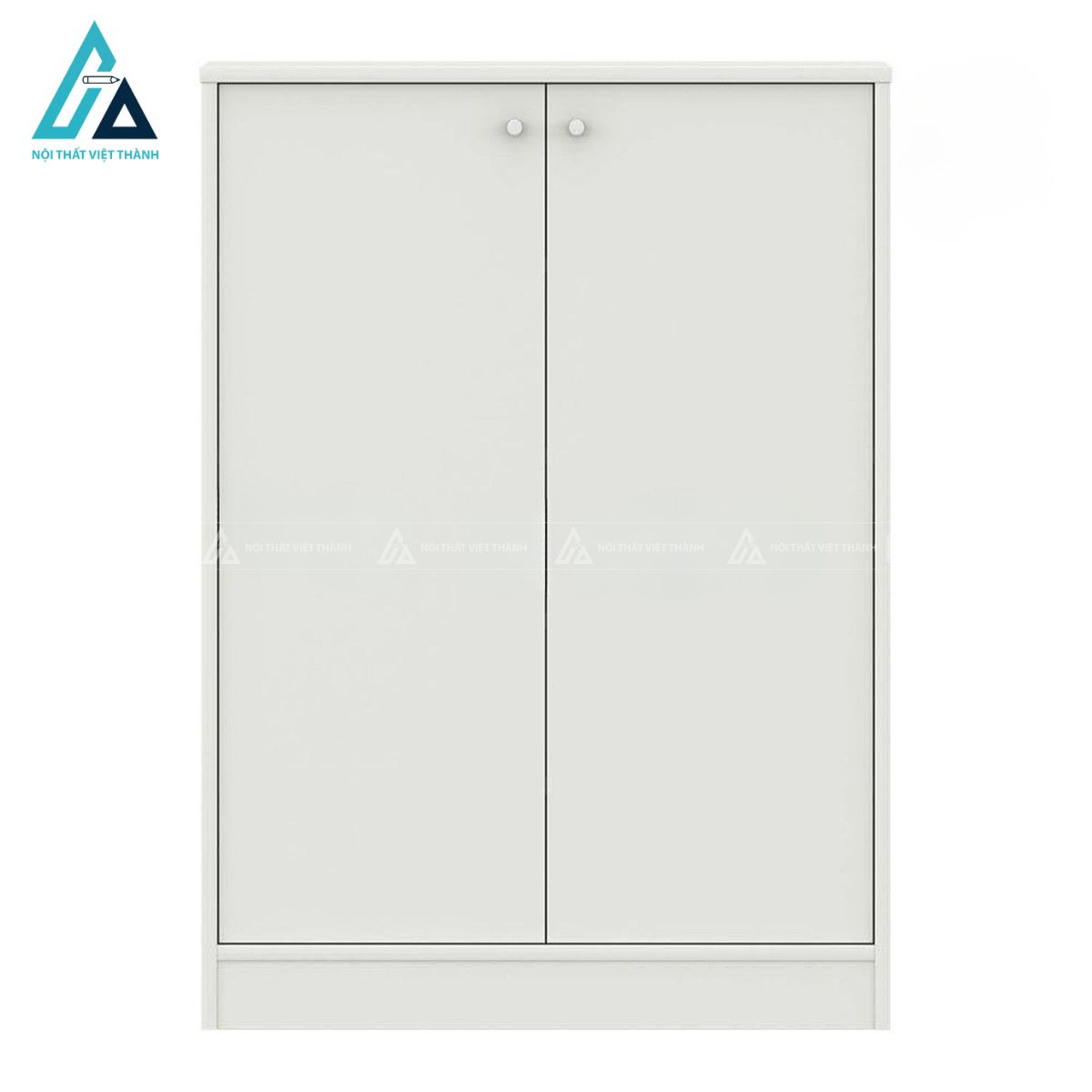 Tủ giày dép gỗ MDF 2 cánh màu trắng hiện đại cho lối vào 4