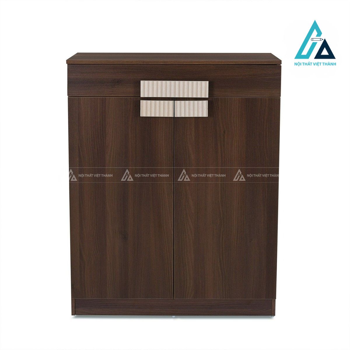 Tủ giày gỗ MDF 4 tầng màu óc chó hiện đại kèm ngăn kéo tiện dụng 5