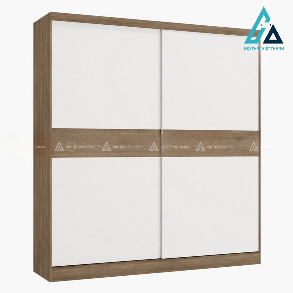 Tủ quần áo cửa lùa MDF phủ vân gỗ hiện đại cho phòng ngủ 1