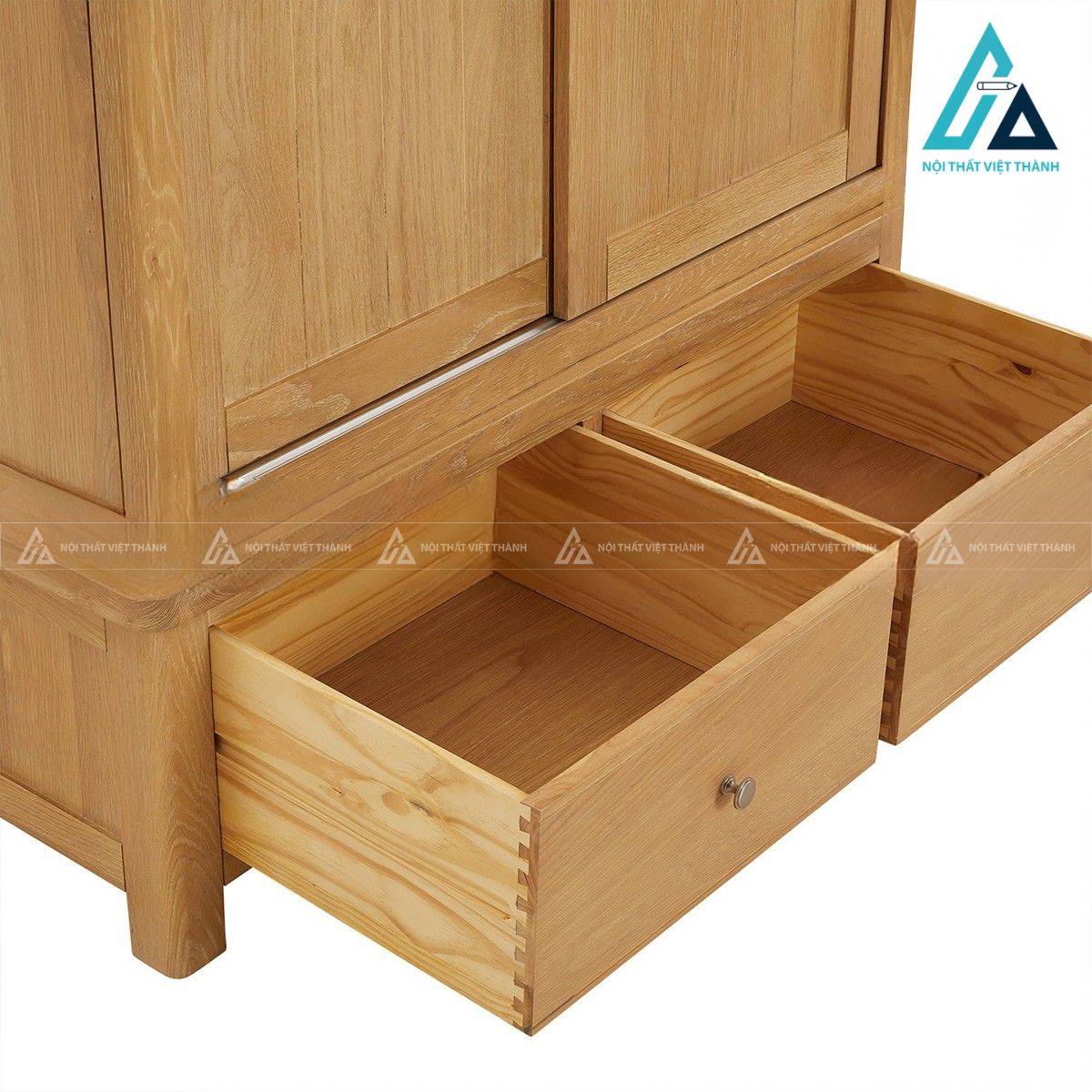 Tủ quần áo cửa lùa MDF vân gỗ sồi hiện đại 2 cánh 5