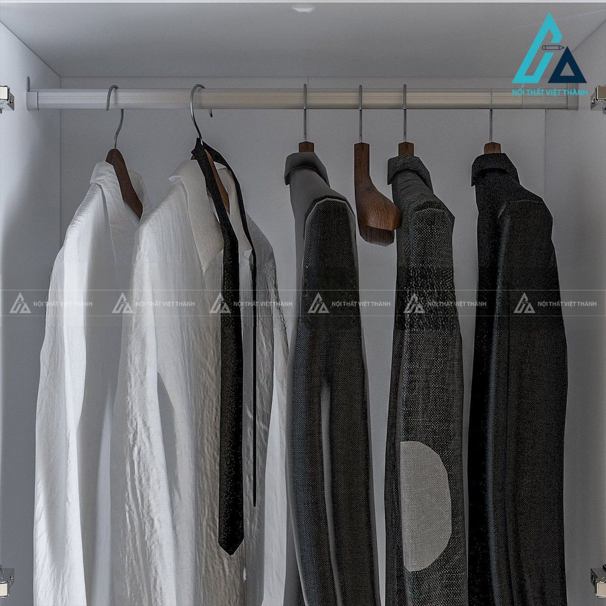 Tủ quần áo MDF 4 cánh lá sách màu trắng hiện đại đa năng 4