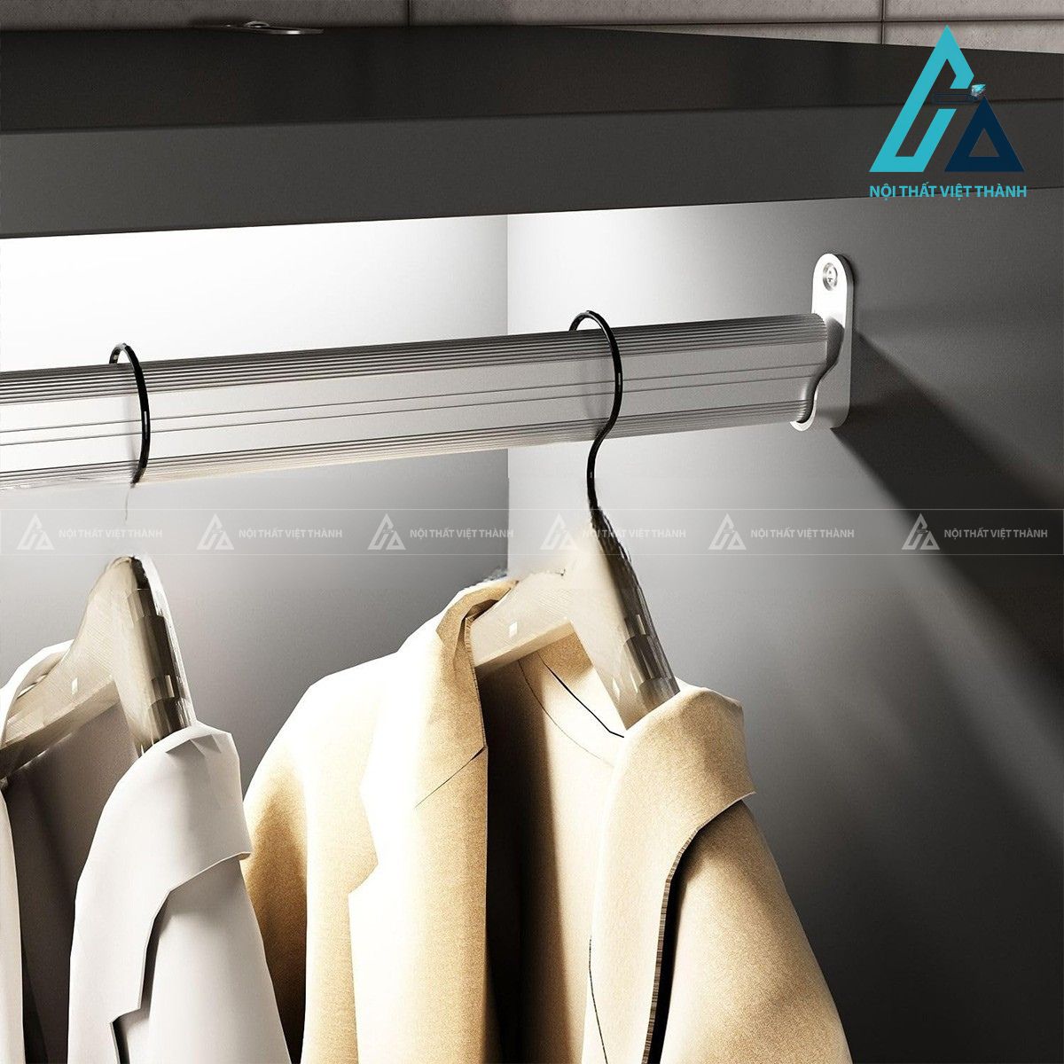 Tủ quần áo MDF cánh kính thiết kế tối giản cho phòng ngủ hiện đại 2