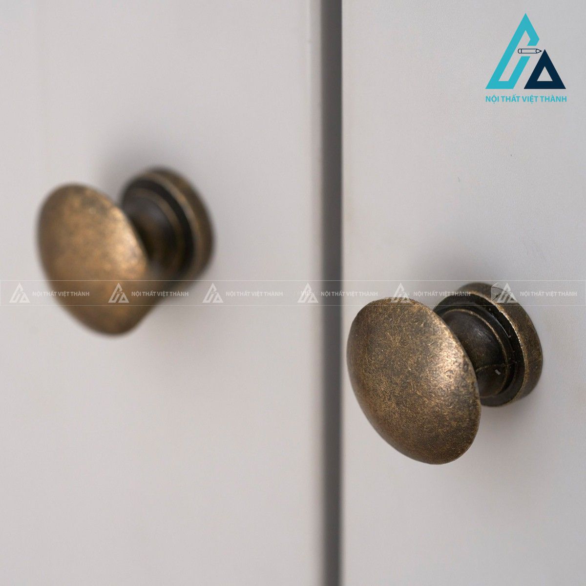 Tủ quần áo trẻ em 2 cánh màu trắng kèm ngăn kéo thiết kế cổ điển 6