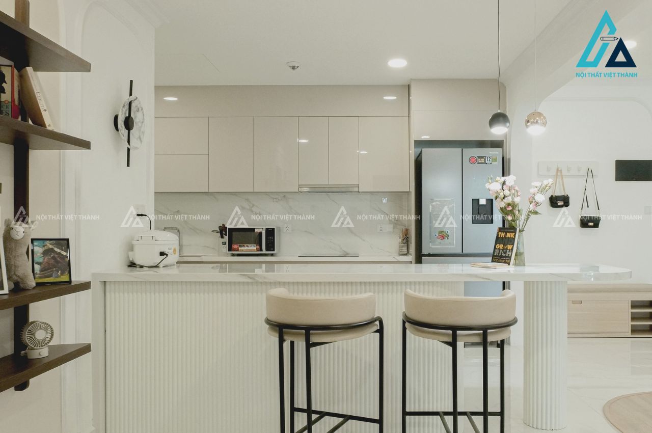 Bếp kết hợp đảo bếp tăng tiện nghi