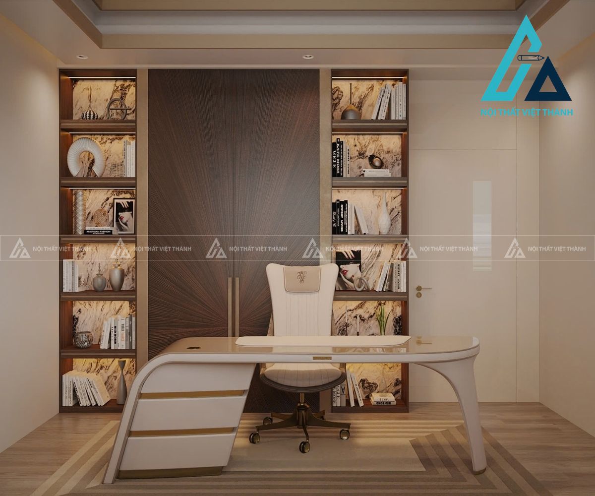 Thiết kế và thi công bàn giám đốc hiện đại