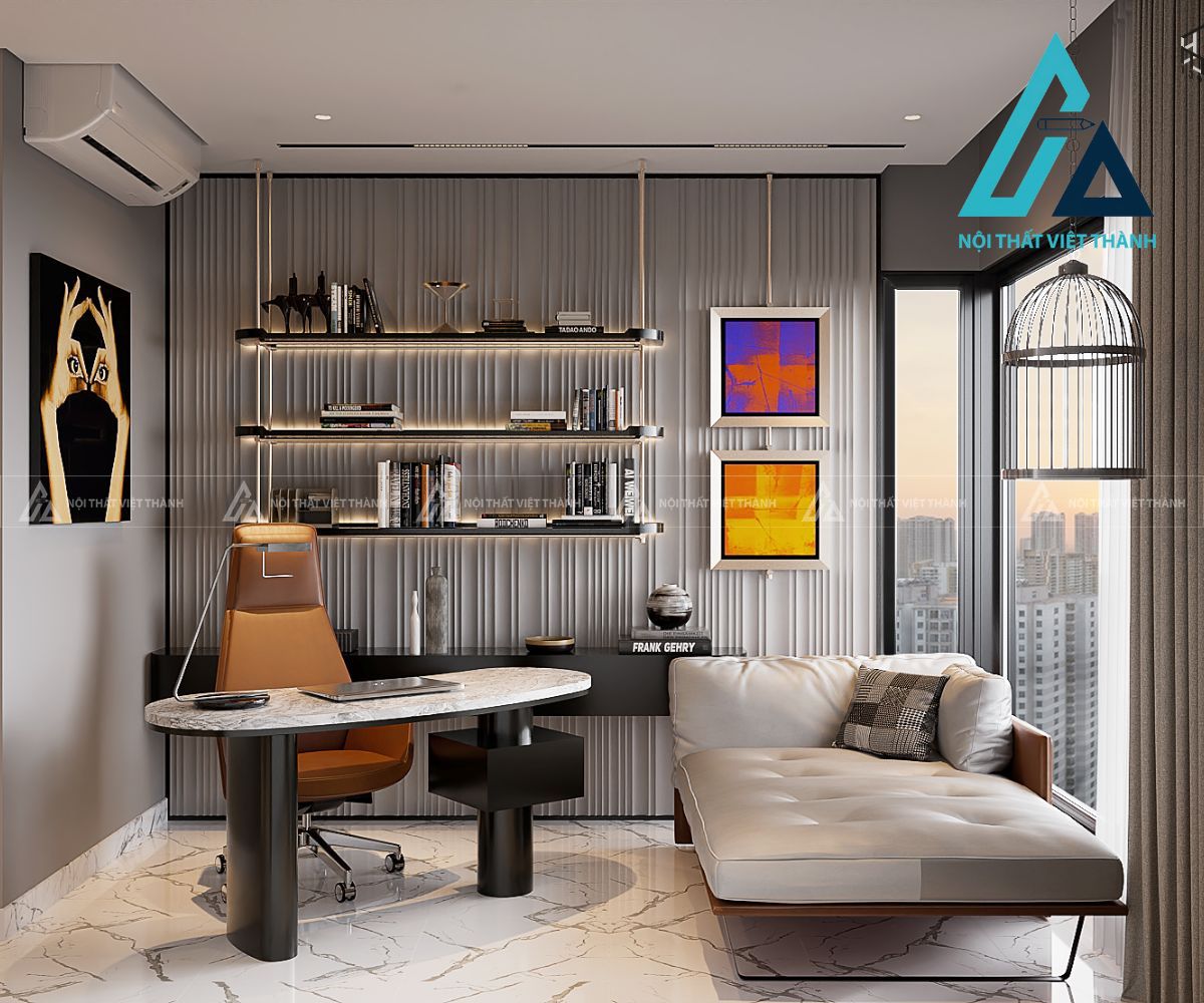 Bàn làm việc hình thoi hiện đại