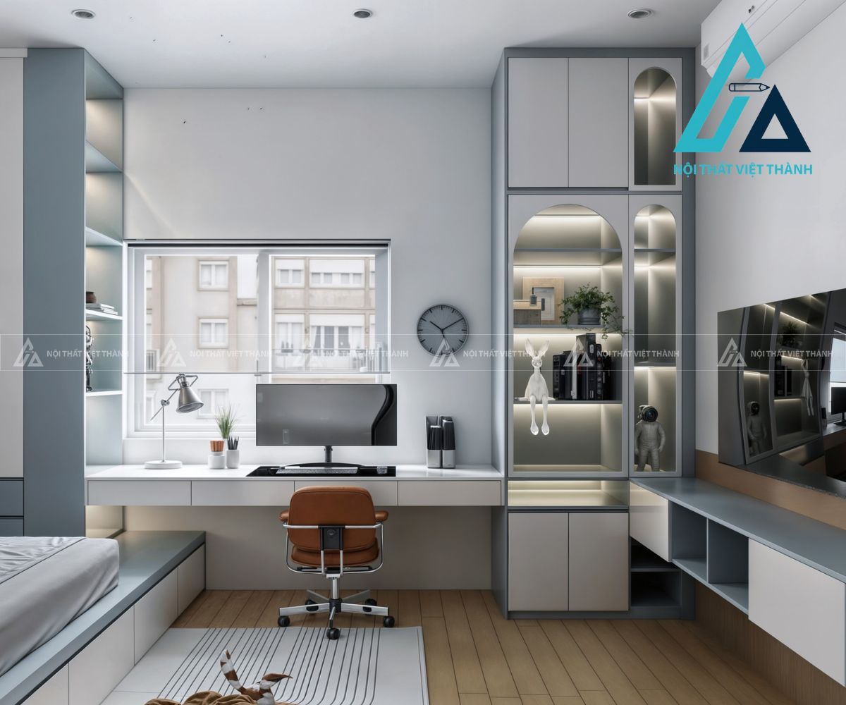 Bàn làm việc hoàn thiện thẩm mỹ không gian sống