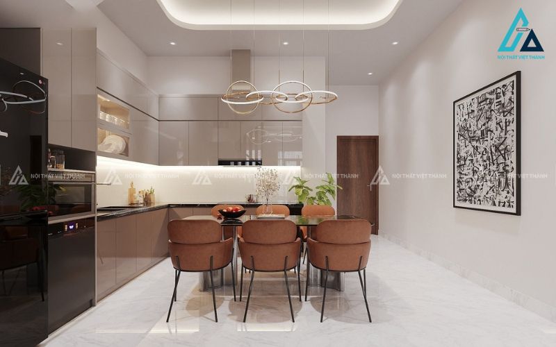  Bếp cho tuổi Ất Mão màu nâu- trắng cao cấp