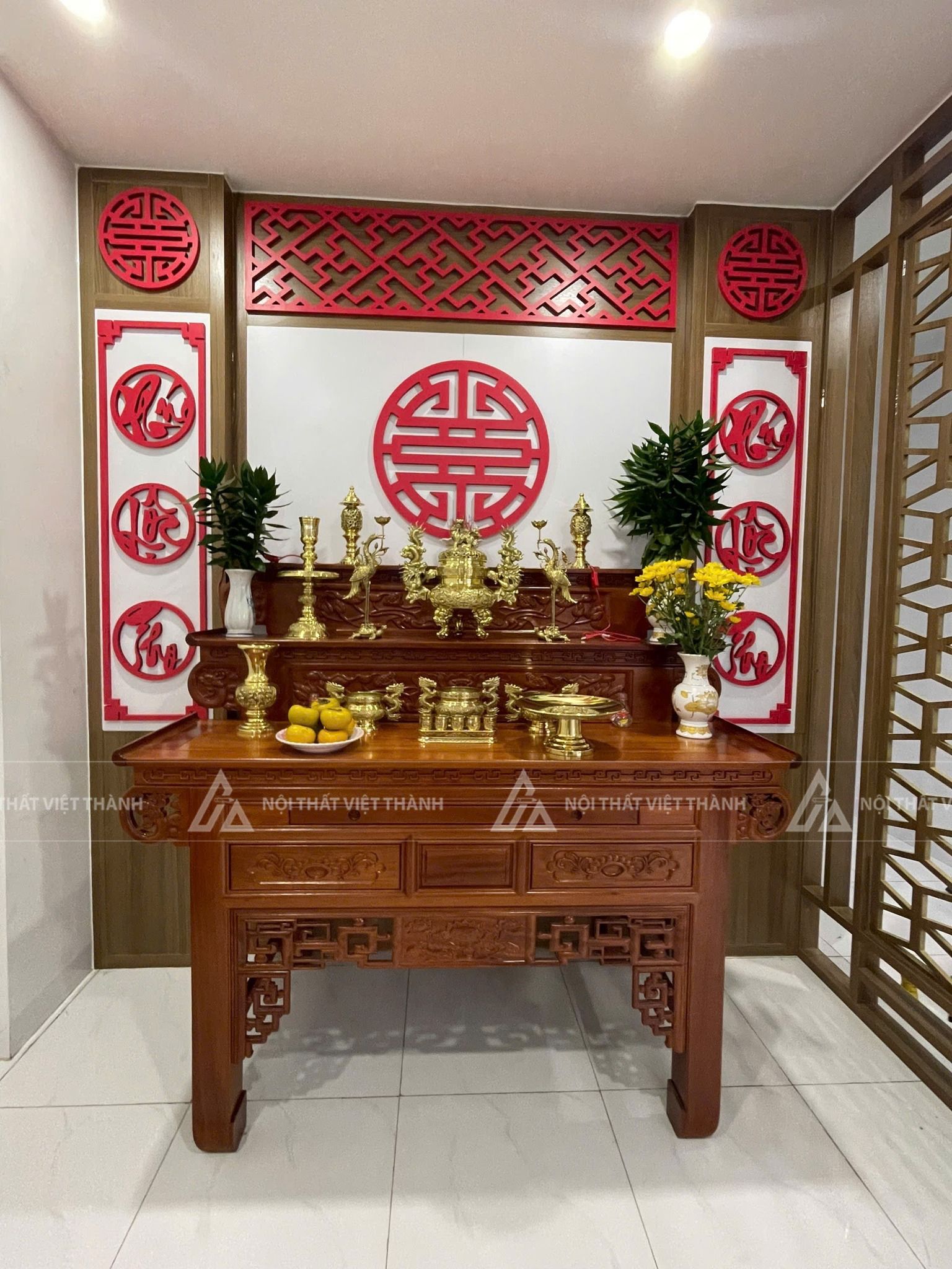 Thiết kế bàn thờ hợp phong thủy, mang lại bình an