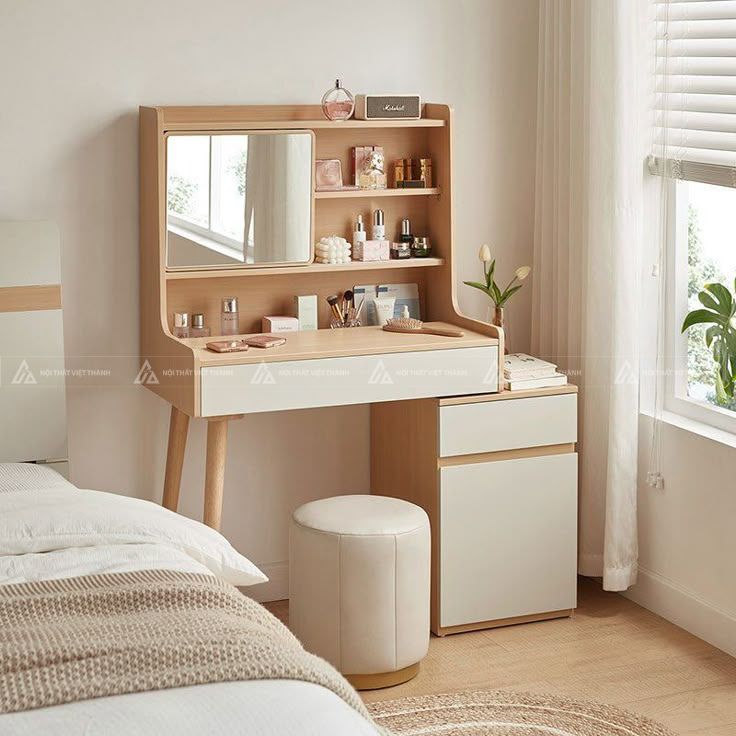 Thiết kế bàn trang điểm góc làm đẹp hoàn hảo cho phái đẹp