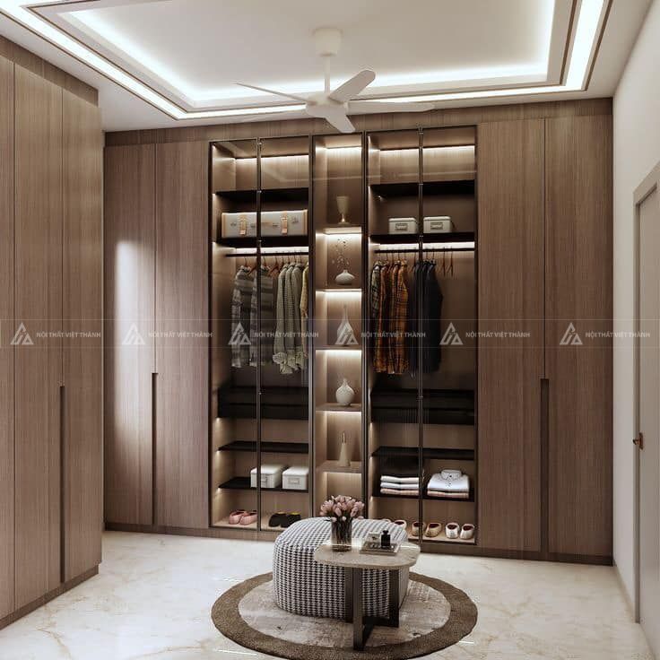 Thiết kế tủ quần áo cánh kính hiện đại nâng tầm không gian phòng ngủ