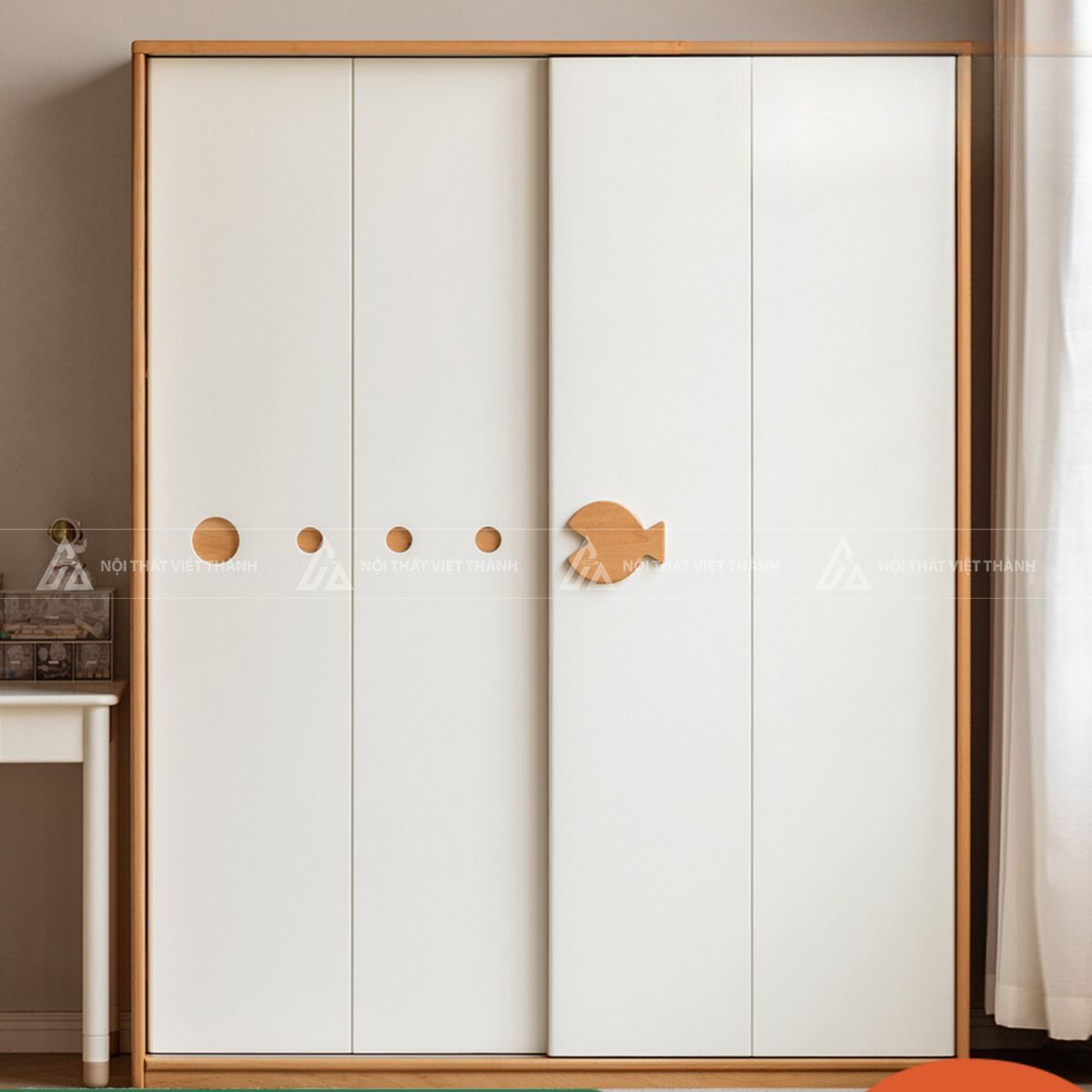 Thiết kế tủ quần áo cửa lùa hiện đại, tiết kiệm không gian