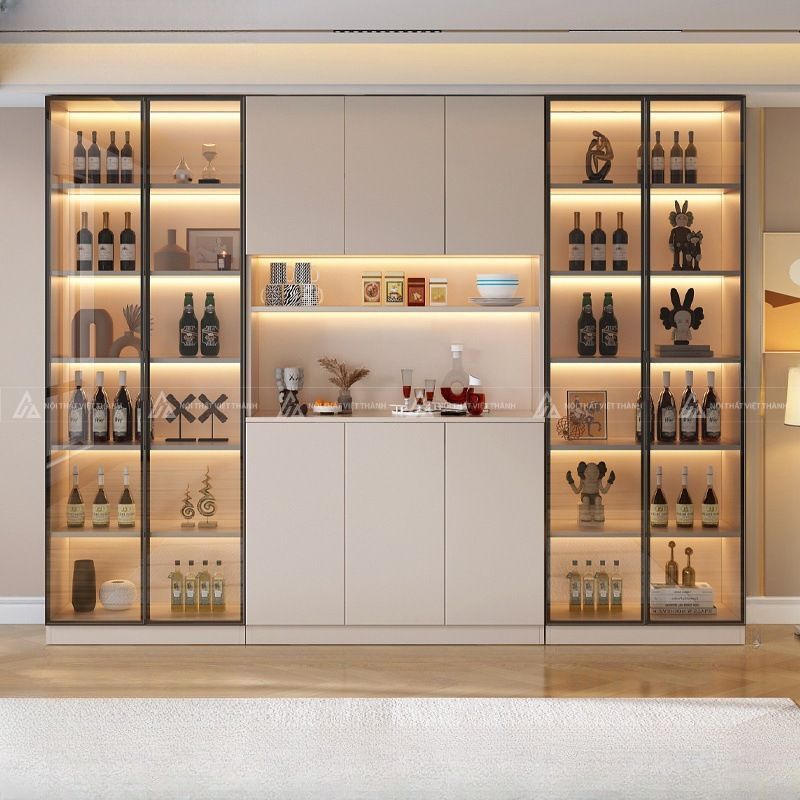 Thiết kế và thi công tủ rượu giải pháp lưu trữ gọn gàng, đẳng cấp